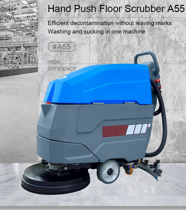 High Performance Durable Hand Push Floor Scrubber