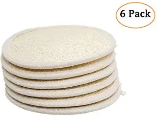 Loofah Face Scrubber | Pack 2 Natural Vegetable Facial Sponges | Reusable Luffa Face Exfoliator| Lufa