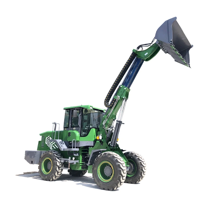 Compact wheel loader telescopic arm mini front end wheel loader 2.5ton