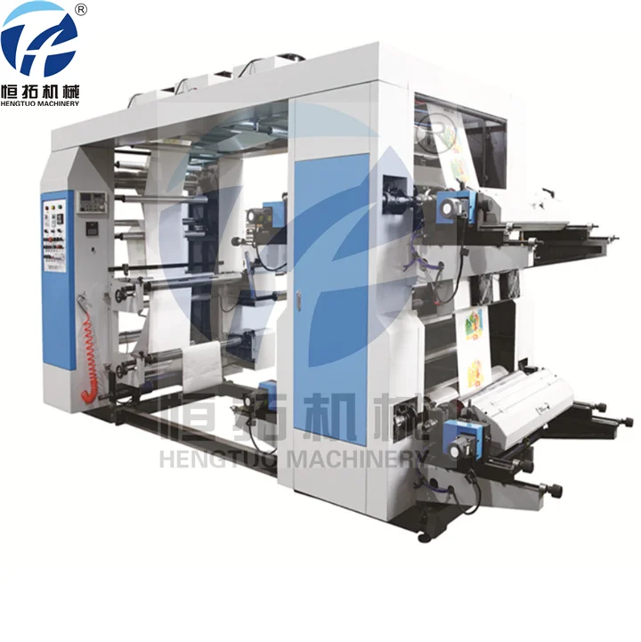 Четырехцветная полипропиленовая упаковочная пластиковая флексографическая печатная машина