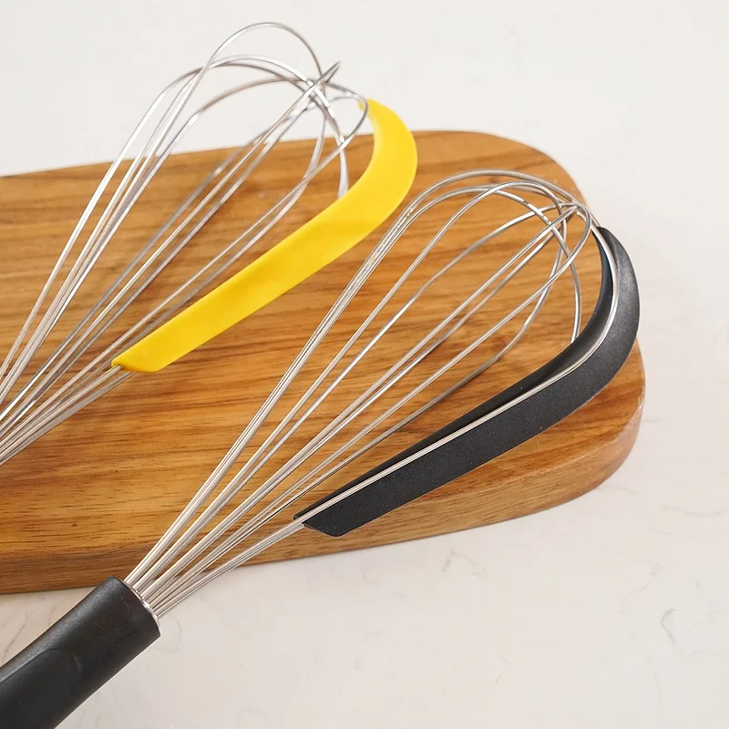 2023 Hot Selling Manufacture Stainless Steel Whisk  2 In 1 New Silicone Spatula Egg Whisk Manual Egg Beat