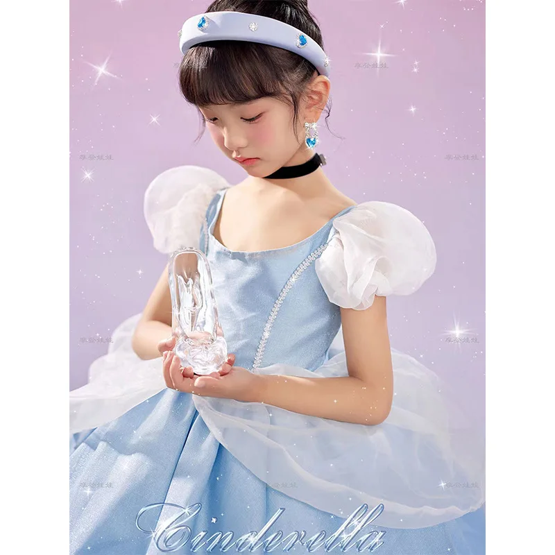 Elegant Off Shoulder Children Clothing Party Full Length Kids Ball Gown Puffy Flower Girl Dress Kids Princess Costumes