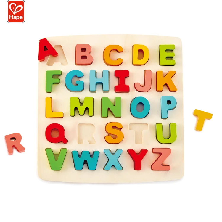 Wooden Early Learning Educational Toys Alphabet Numbers Letters Puzzle Set