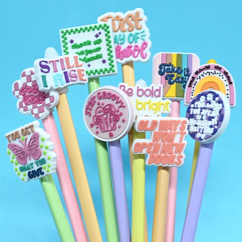 High Quality Office Study Multi Choice Phrases Series Pencil Topper Cartoon Pencils Toppers Decorations
