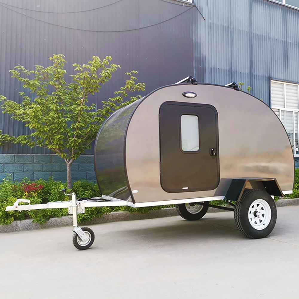 
Factory direct outlets Mini China Mobile Trailer Camper Transportable Teardrop Caravan 