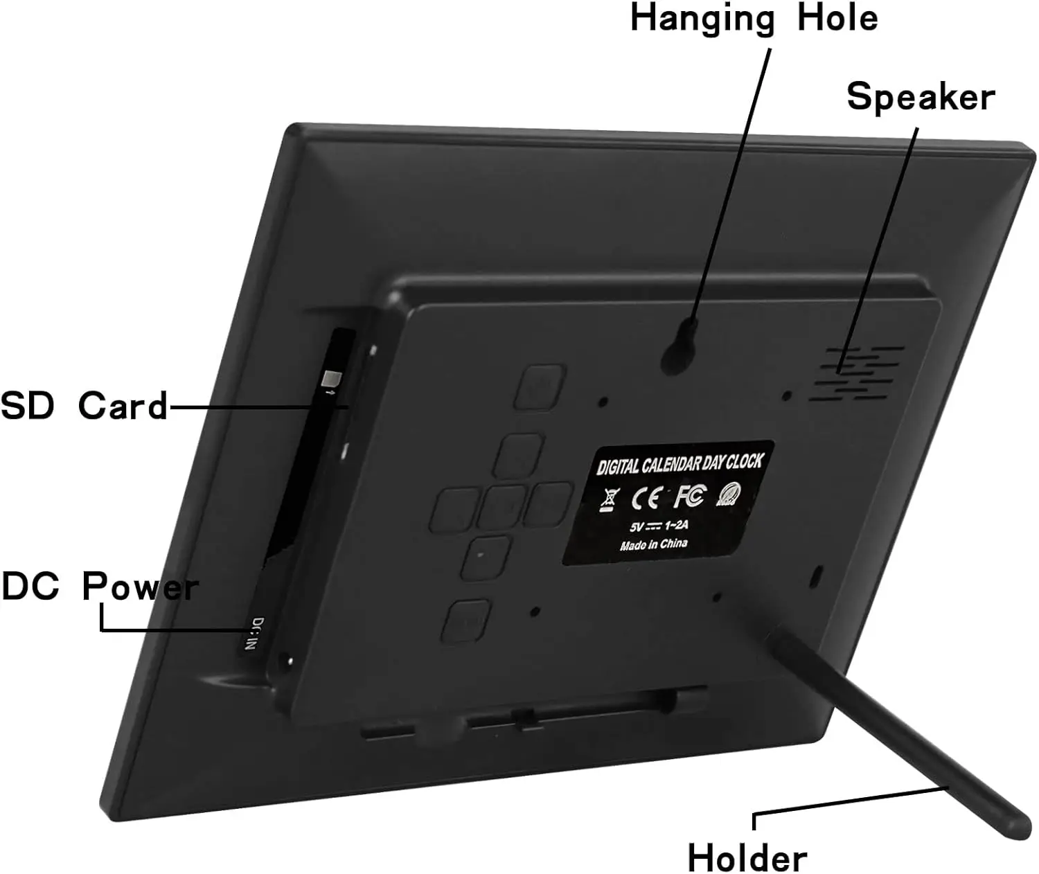 Digital Calendar Clock Date and Time Day of The WeekAuto Dimming for Seniors Dementia Elderly Patients