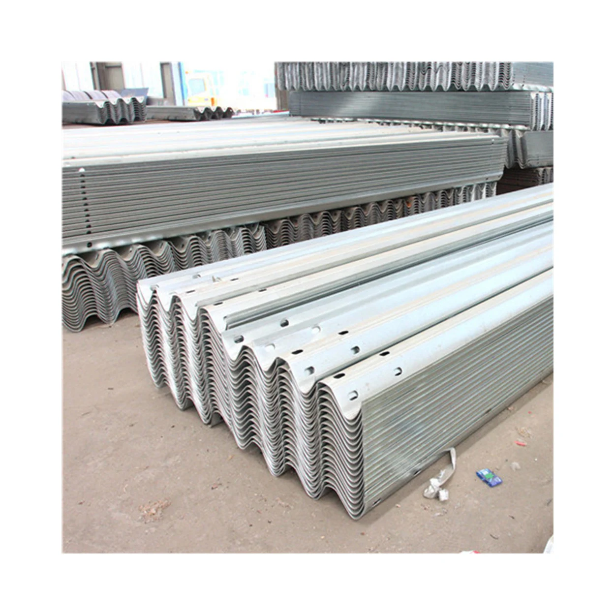 Road Traffic Safety Barrier Highway Roadside W Beam Guardrail Crash Barrier