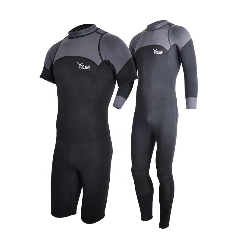 Professional 3mm Long Sleeve Waterproof One Piece Diving suit Neoprene Wetsuit with Back Zipper for Adult