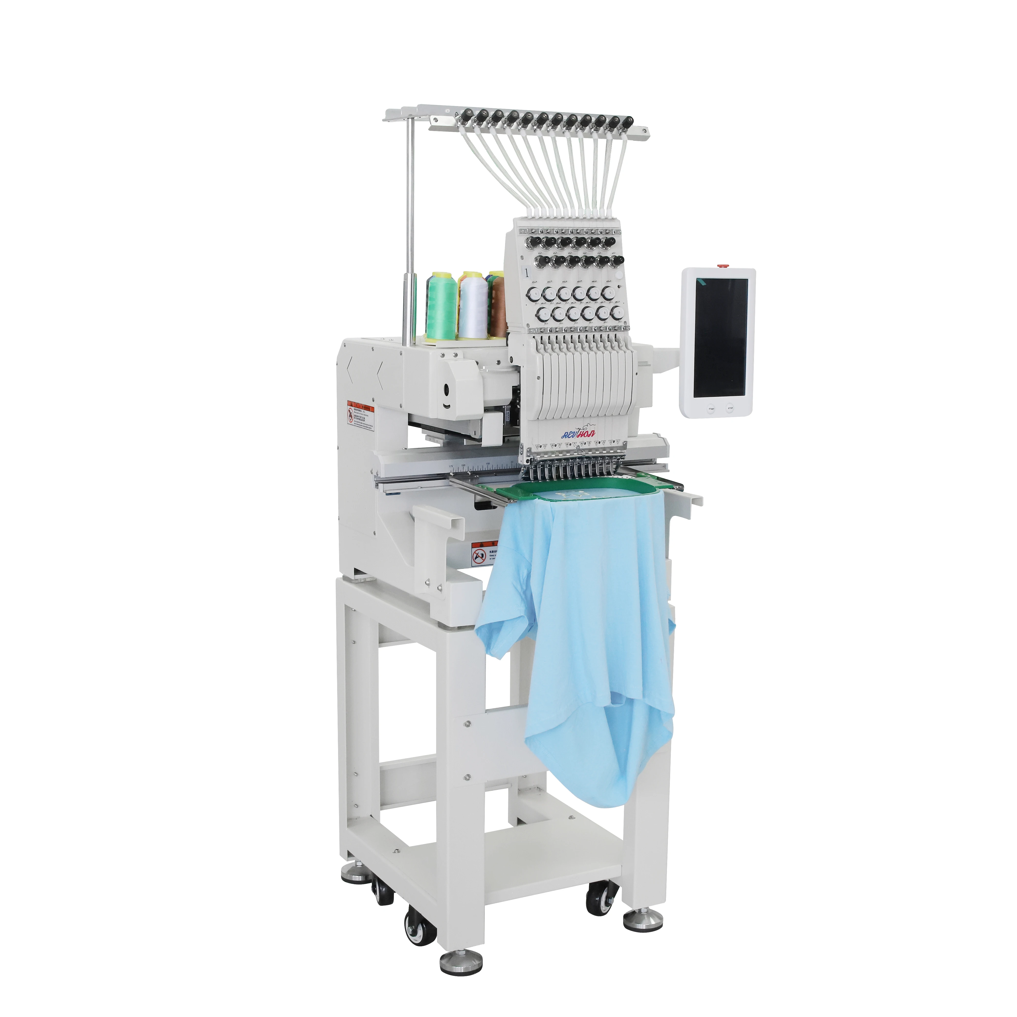 Быстрая доставка китайская фабрика REVHON Высококачественная компьютеризированная мини-вышивальная машина для одежды