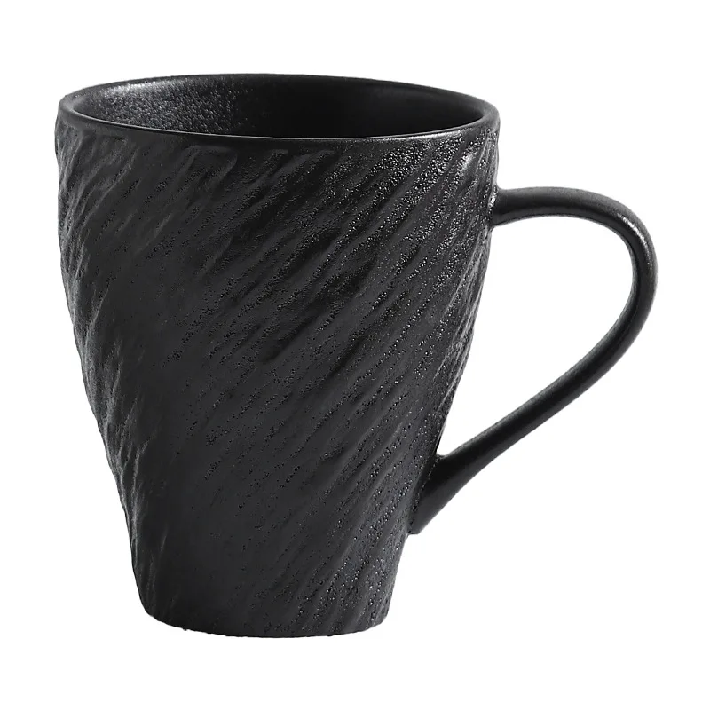 Solhui hot selling creative ceramic mug black and white stone pattern coffee cup