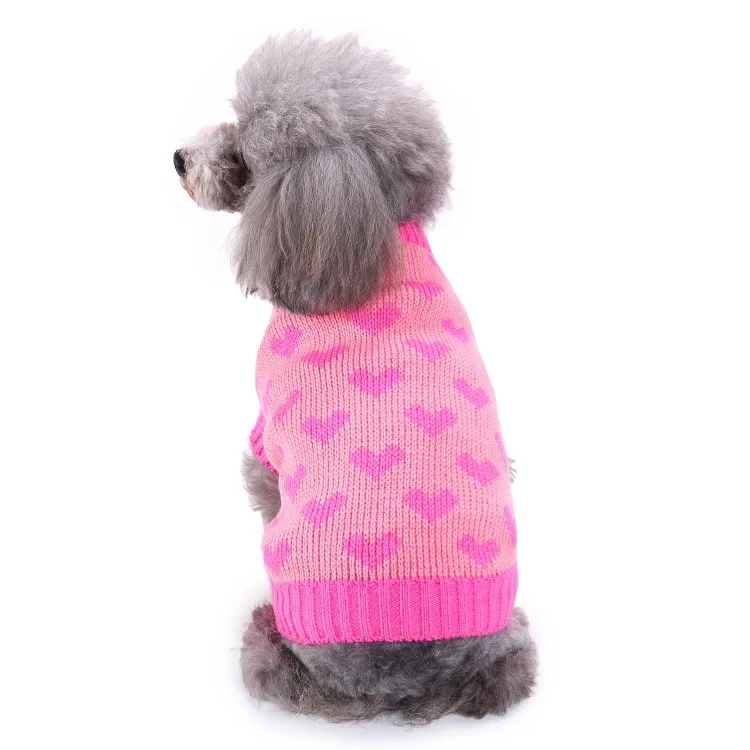 Multiple Colour Pet Clothes Winter Dog Sweater Accessories Custom Christmas Knitting Sweater Patterns