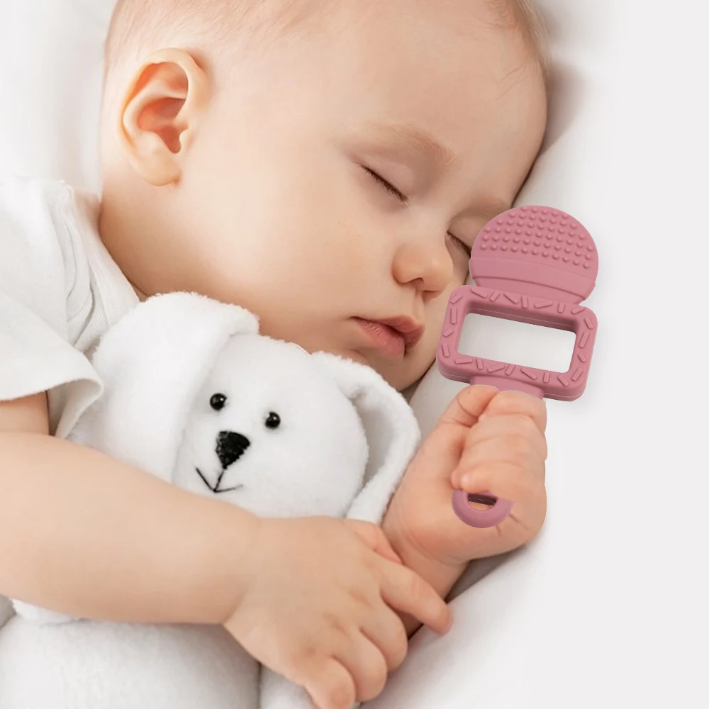 ES-Pro Cute Baby Chew Silicone Teether Toys Music Talent Microphone Design for Kids Soft & DIY Features Free Sample