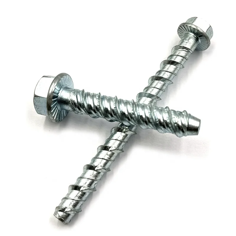 White Zinc Plated Hex Flange Concrete screw Bolt For Concrete Fixing concrete Anchor bolt