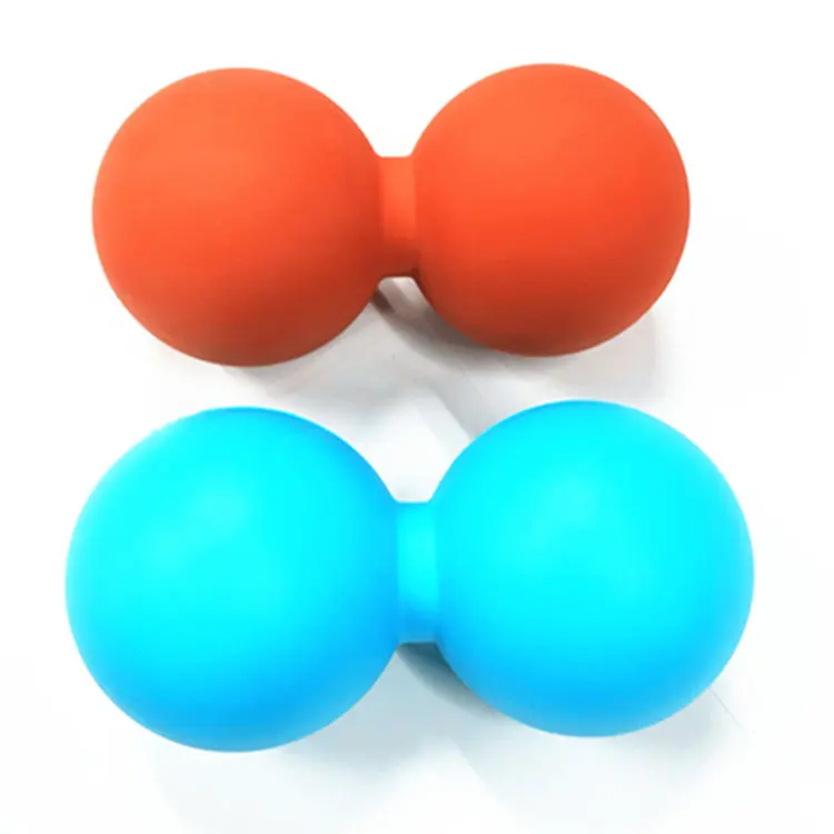 double rubber ball handle ball for body massage