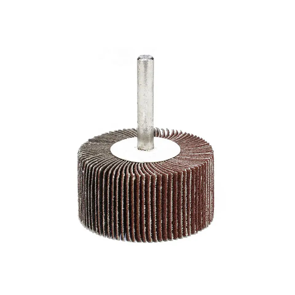 Abrasive Tools Aluminum Oxide Sanding Cloth Spindle Mounted Flap Wheels With Shaft for Metal