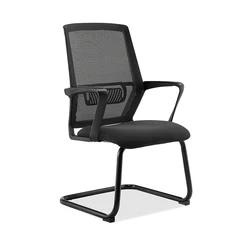 RAINBOW Good Price Newly Design Black Soft Mesh Seat Non-Rotating Office Chair Without Wheels