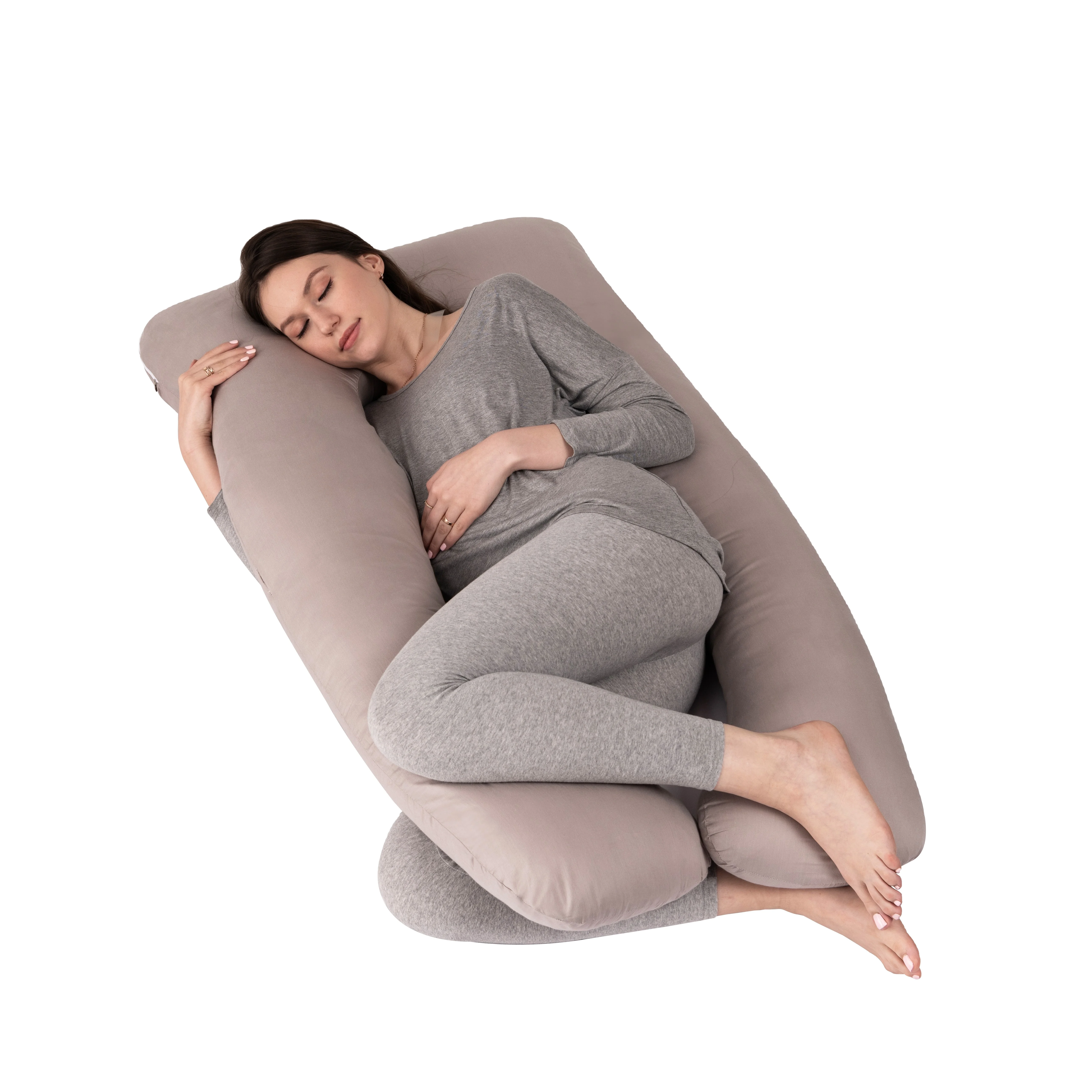 Drop Shipping Variety Color Comfortable Large U Shaped Waist Support  Full Body Maternity Pillow for Pregnancy Women