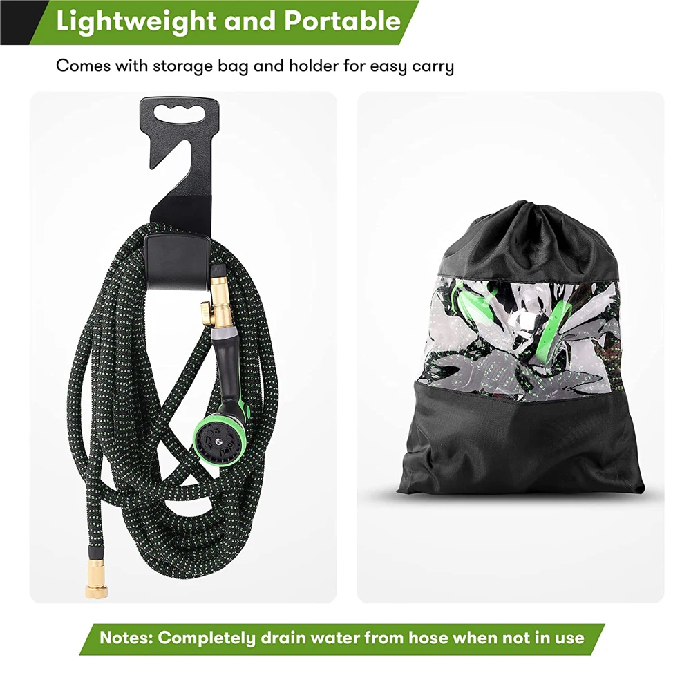 Good Price 50ft double color lightweight flexible expandable Garden water Hose with plastic spray gun