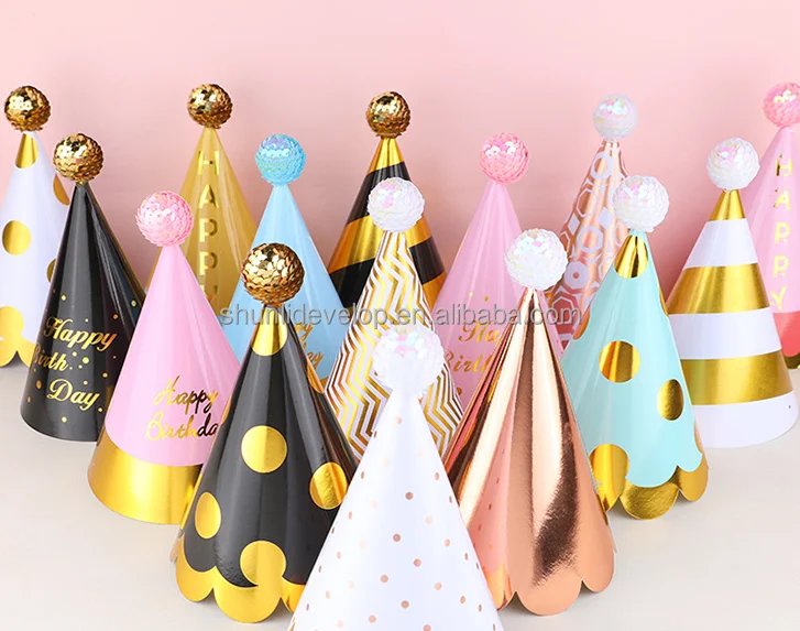 Birthday Party Hats Fun Celebration Kit of 12  Happy Birthday Cone Party Hats for Kids Birthday Party Supplies