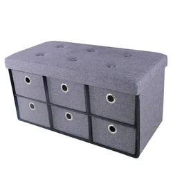 2022 hot sale can sit drawer storage stool foldable multifunctional storage box lazy sofa storage stool factory wholesale