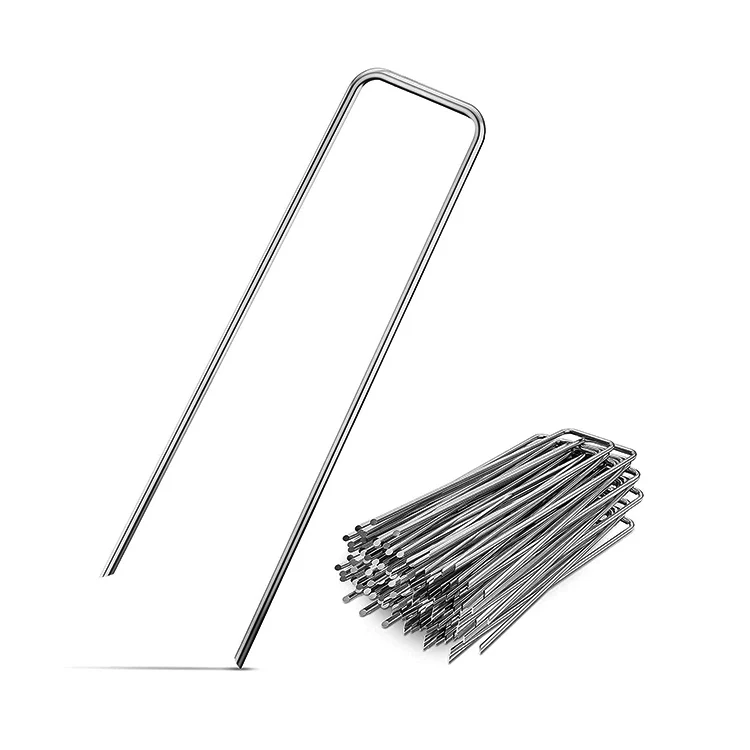 Garden Pegs Ground Stakes Spikes Gardening Supplies For Sod And Bird Netting Ground Cover U Garden Staples Landscape Staples