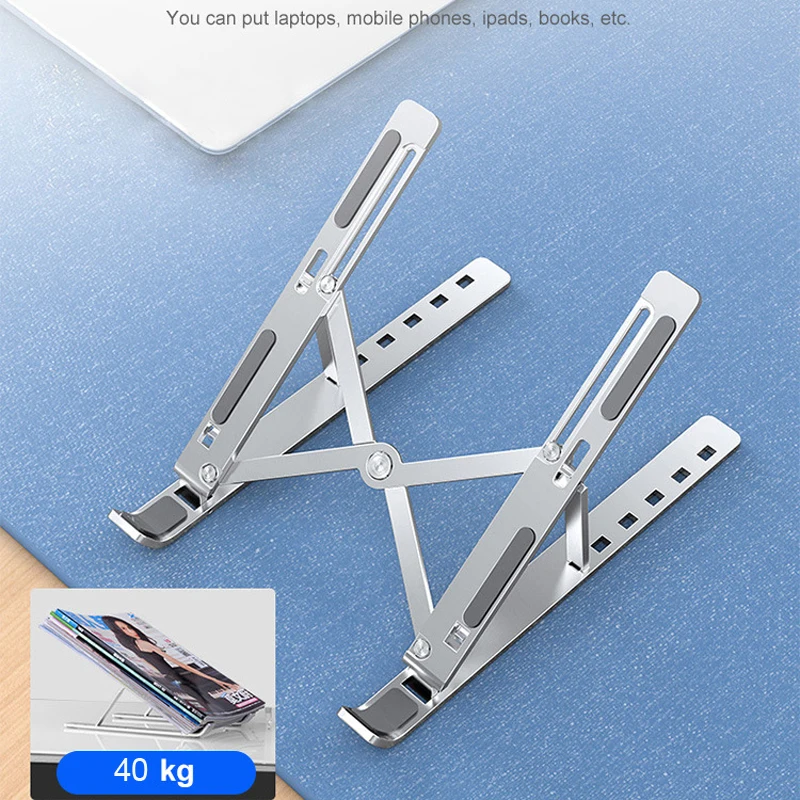 Aluminum Alloy Metal Foldable Notebook Phone Support Tablet Base for Macbook iPad Pro Holder Adjustable Bracket Laptop Stand