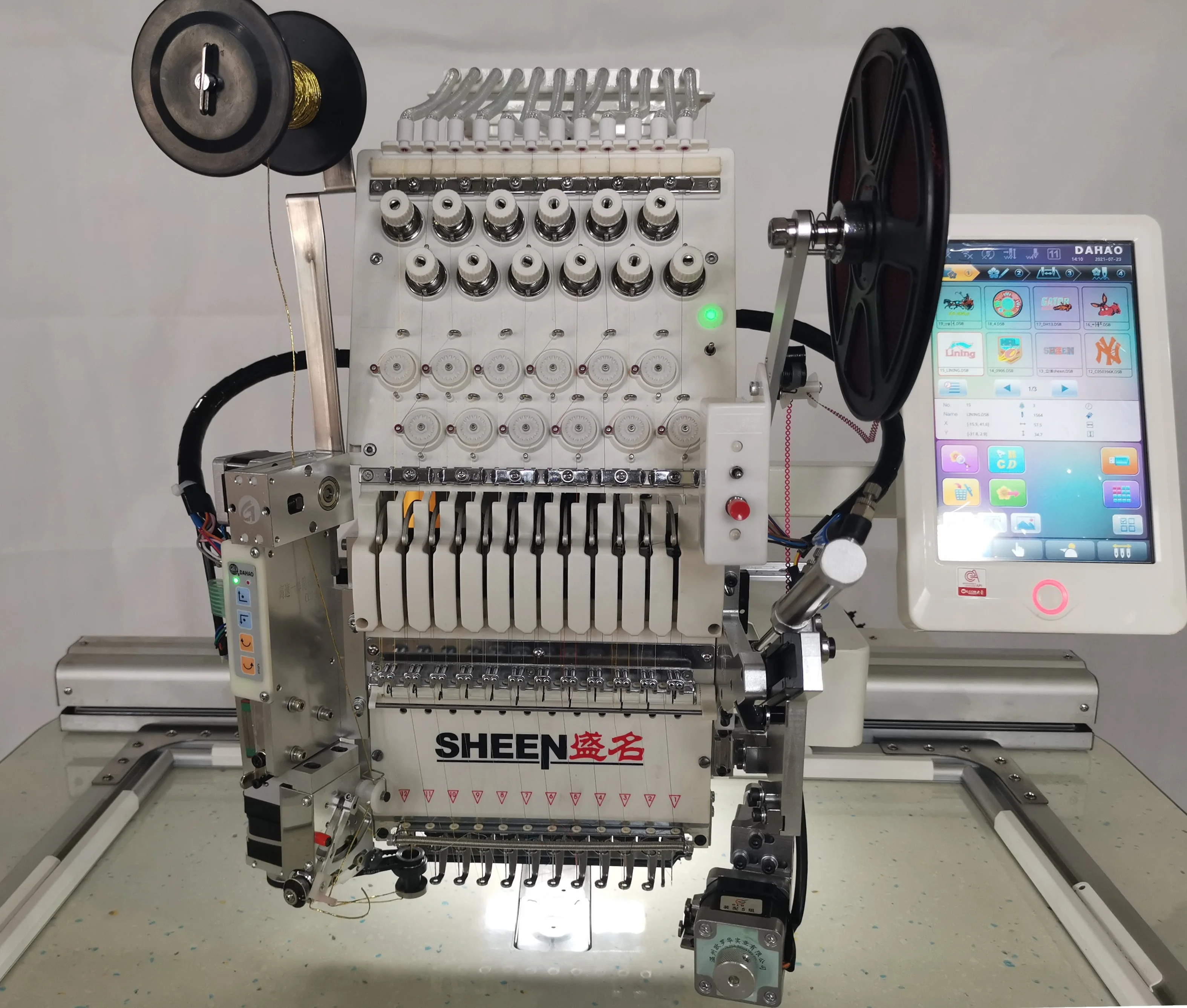 Single head embroidery machine tubular T-shirt hat