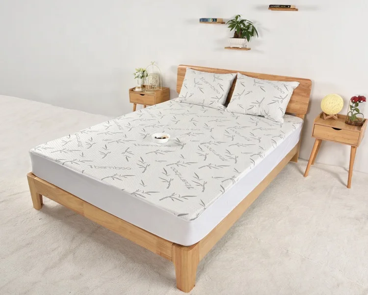Hot Sell High Quality Bamboo fiber Fashion design knitting fabric TPU breathable waterproof mattress protector