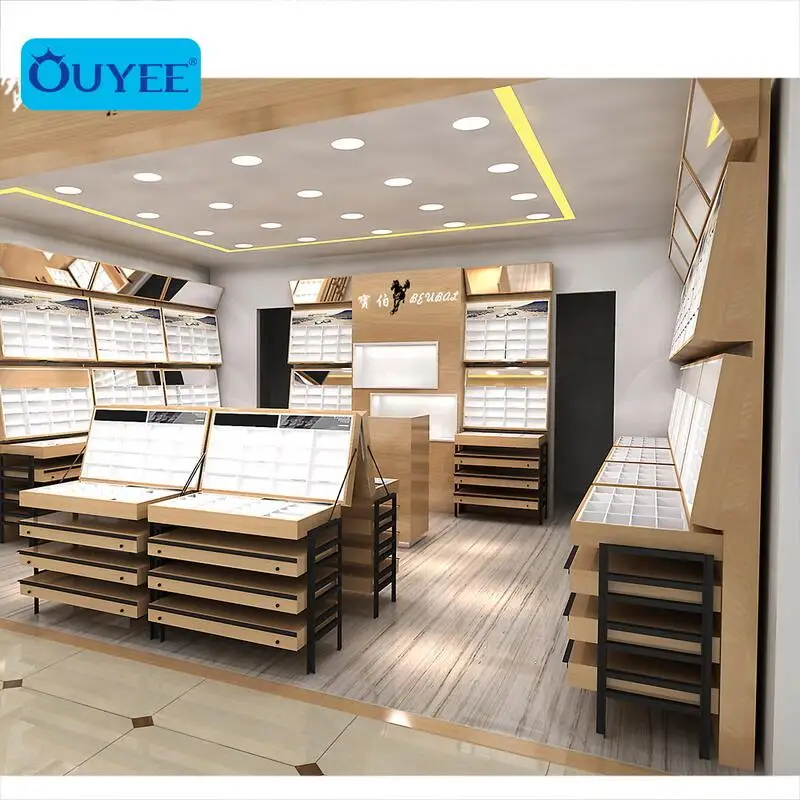 New Style Sunglass Store Display Case With Led Lights