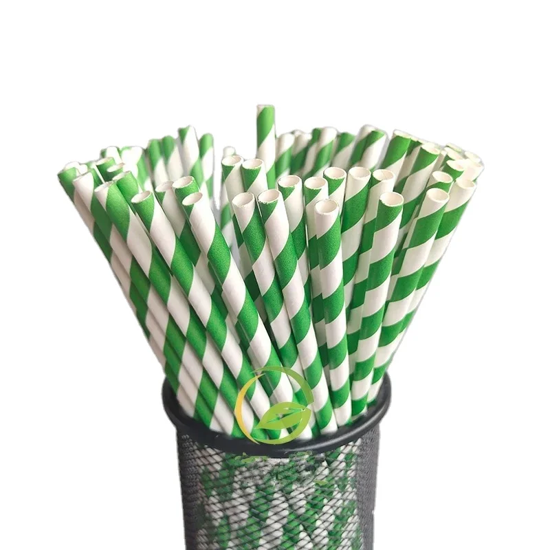 Atops food grade paper straw wrapping floral paper straw foldable paper straw