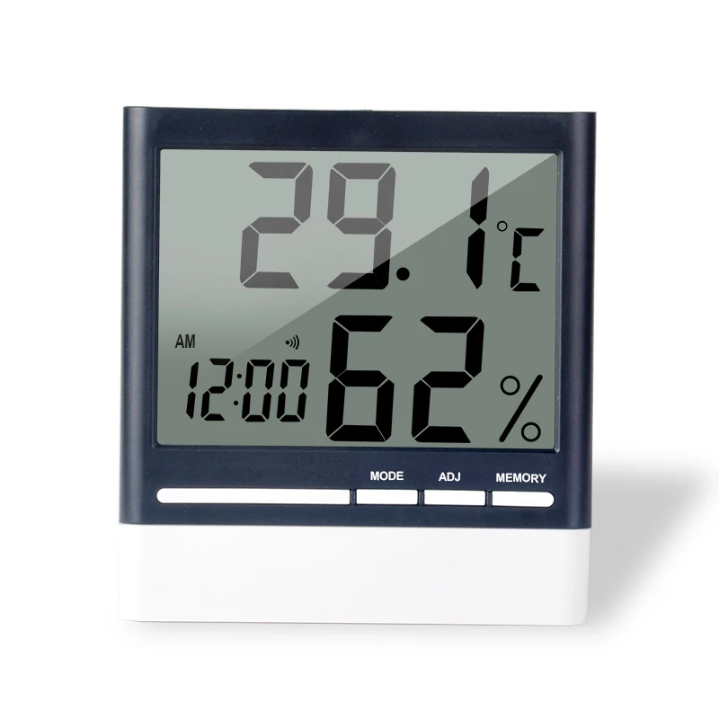 Digital Thermo Thermometer Hygrometer With Alarm Clock best selling big lcd screen displays indoor