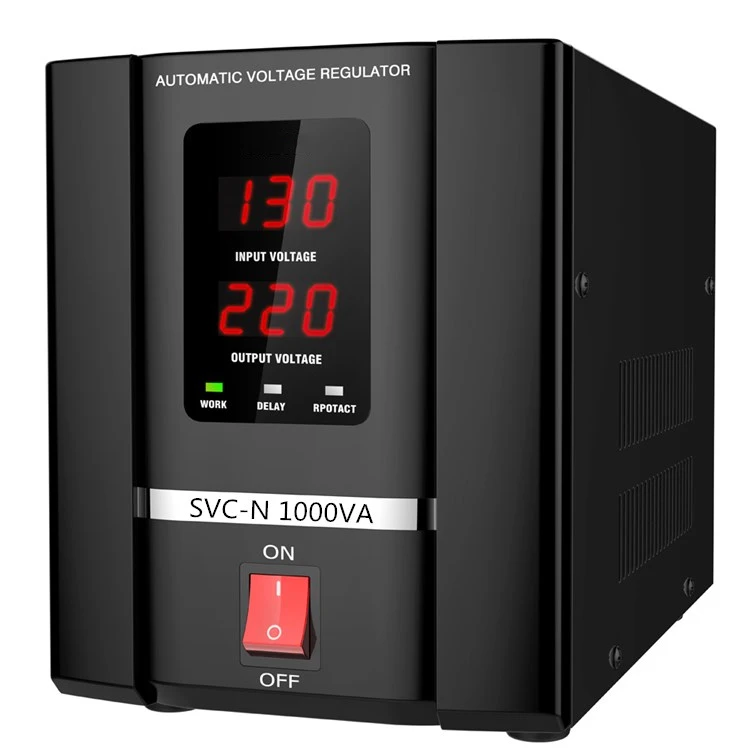 Hotting sell SVC voltage stabilizer 1000VA single phase AC automatic voltage regulation for home.