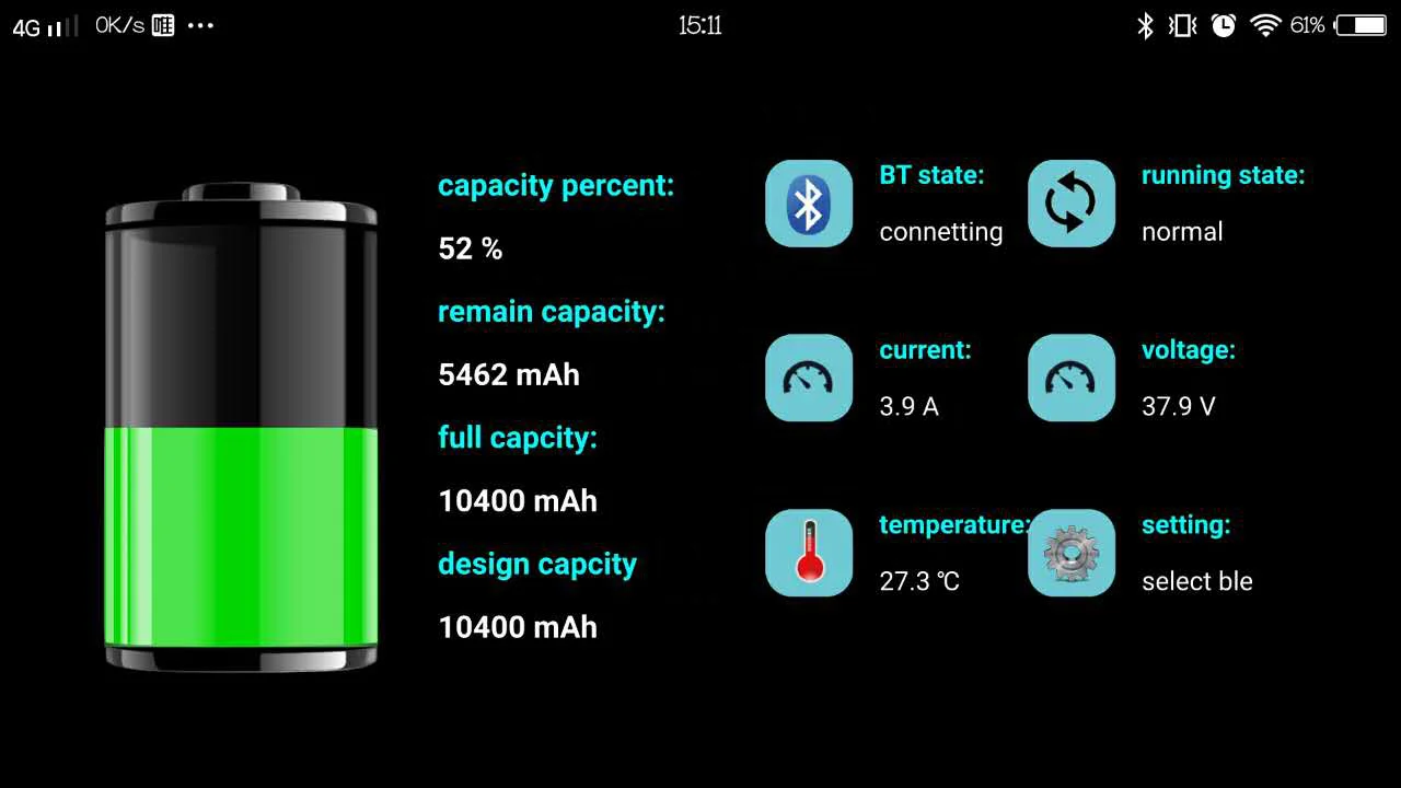 BMS-DXB41 15A 2S 3S 4S Smart BMS Battery Management System Connect to the PC software