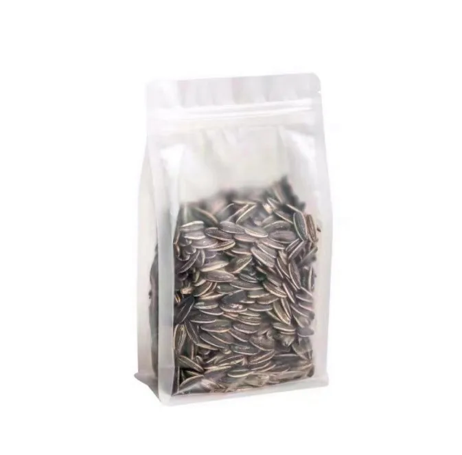 Frosted food packaging bags  bean grain nut food weighing packing food grade stand up zip lock packaging pouch