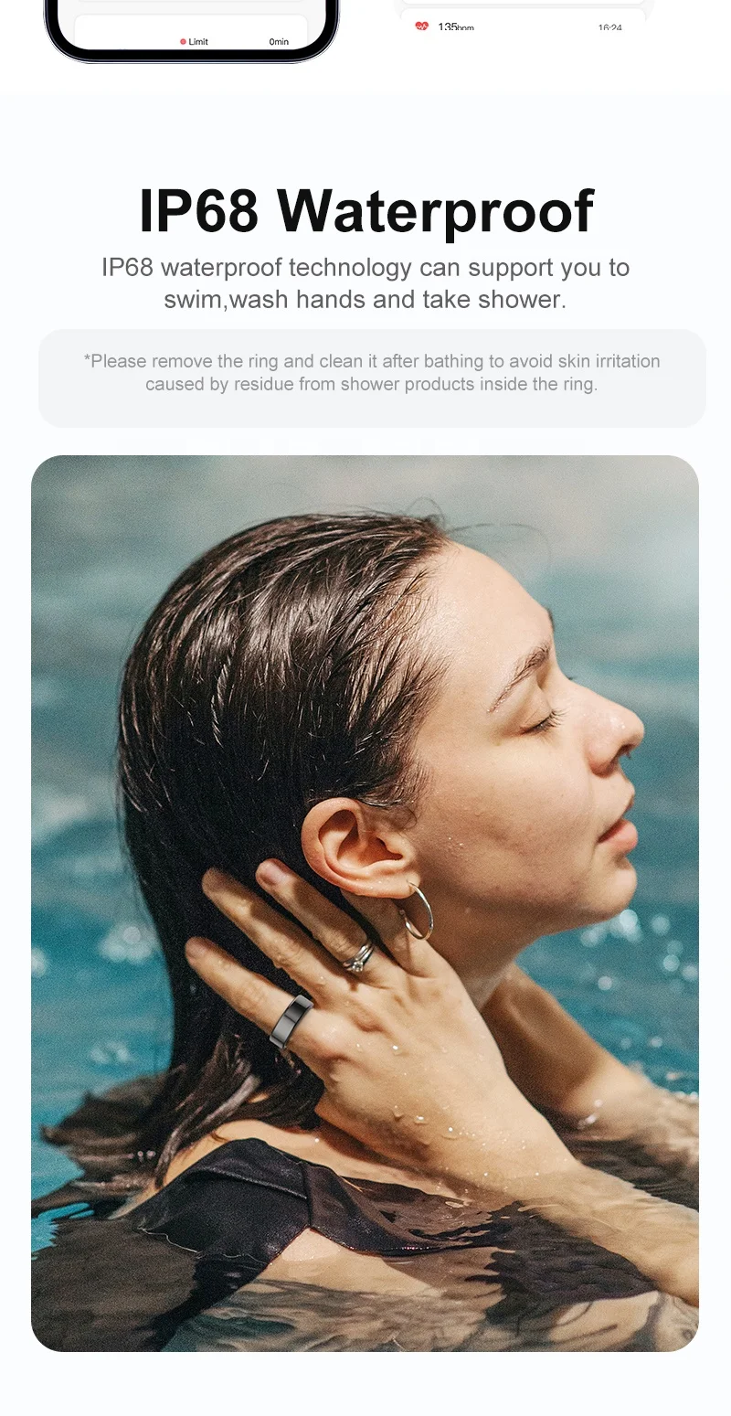 R02 Smart Ring Newest Intelligent Wearable Device Wireless Health rate Functions smart praise ring for Android smart health ring