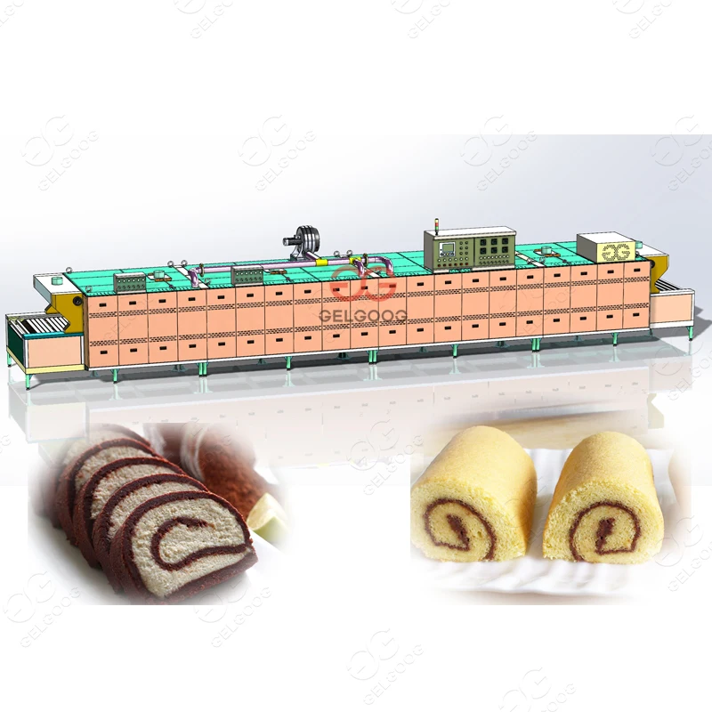 Commercial Auto Biscuit Swiss Roll Tunnel Oven Machine For Pizza