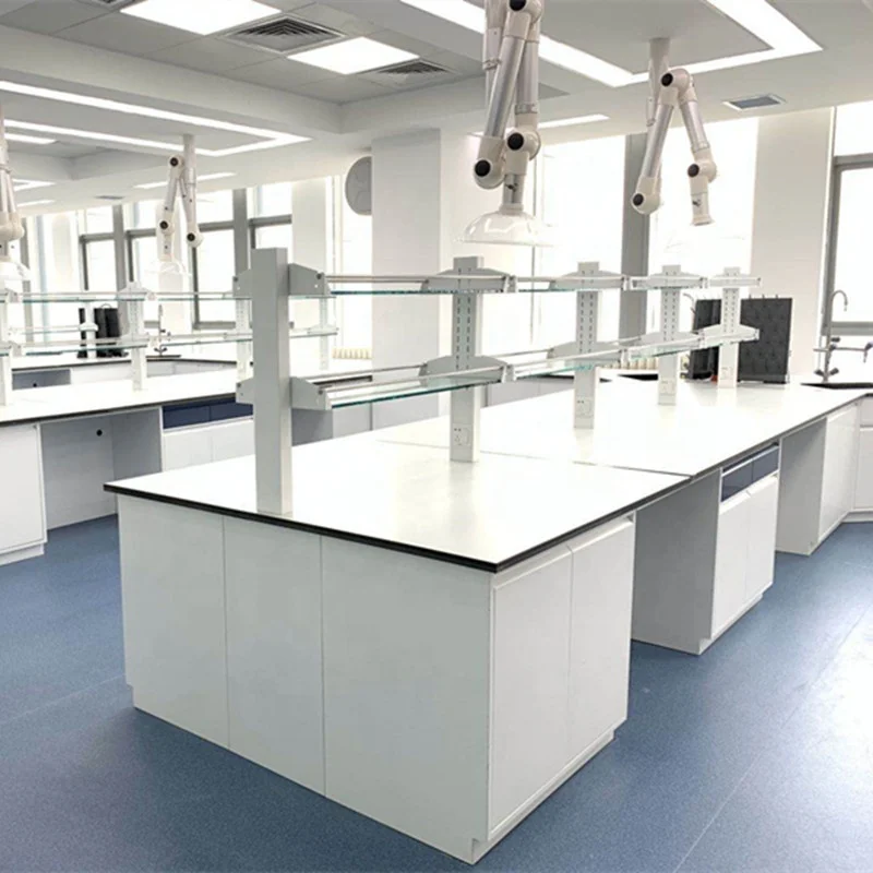 Steel Lab Island/Central Table with chemical resistant and sturdy construction used laboratory