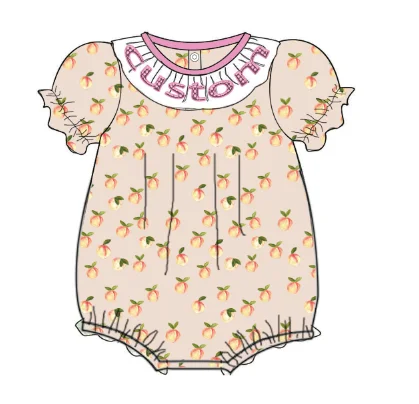 Yihui Hot Sale OEM Infant Baby Girl Outfit Ruffle Romper Ribbed Body Suit Summer Cotton  baby bamboo romper