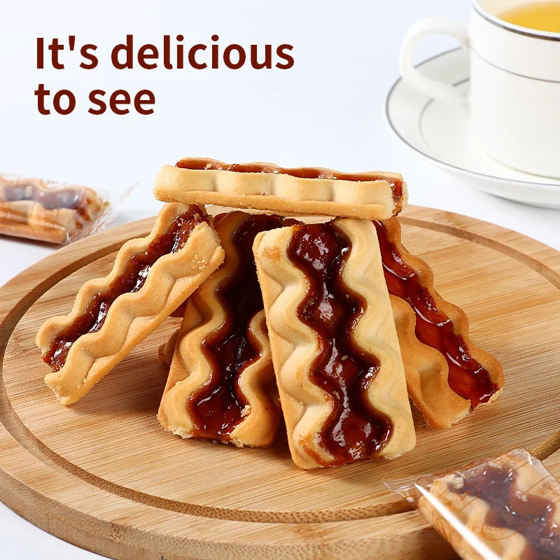 Famous Product from Malaysia fruit jam filled sandwich biscuits cookie cartridge packaging cookies 105g/box