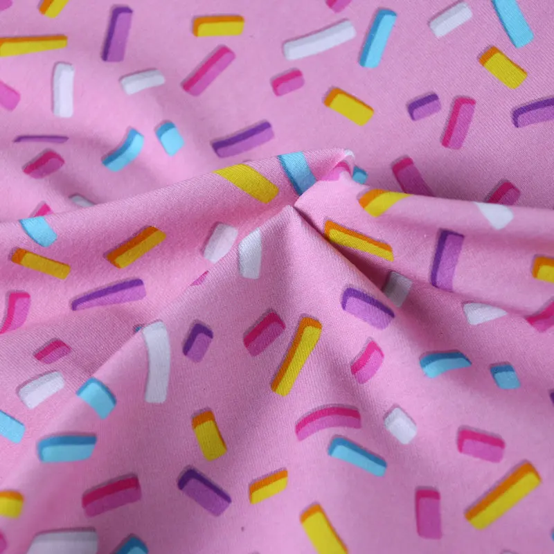 Custom Printed Lycra Malaysia 100% Cotton Jersey Knit Fabric