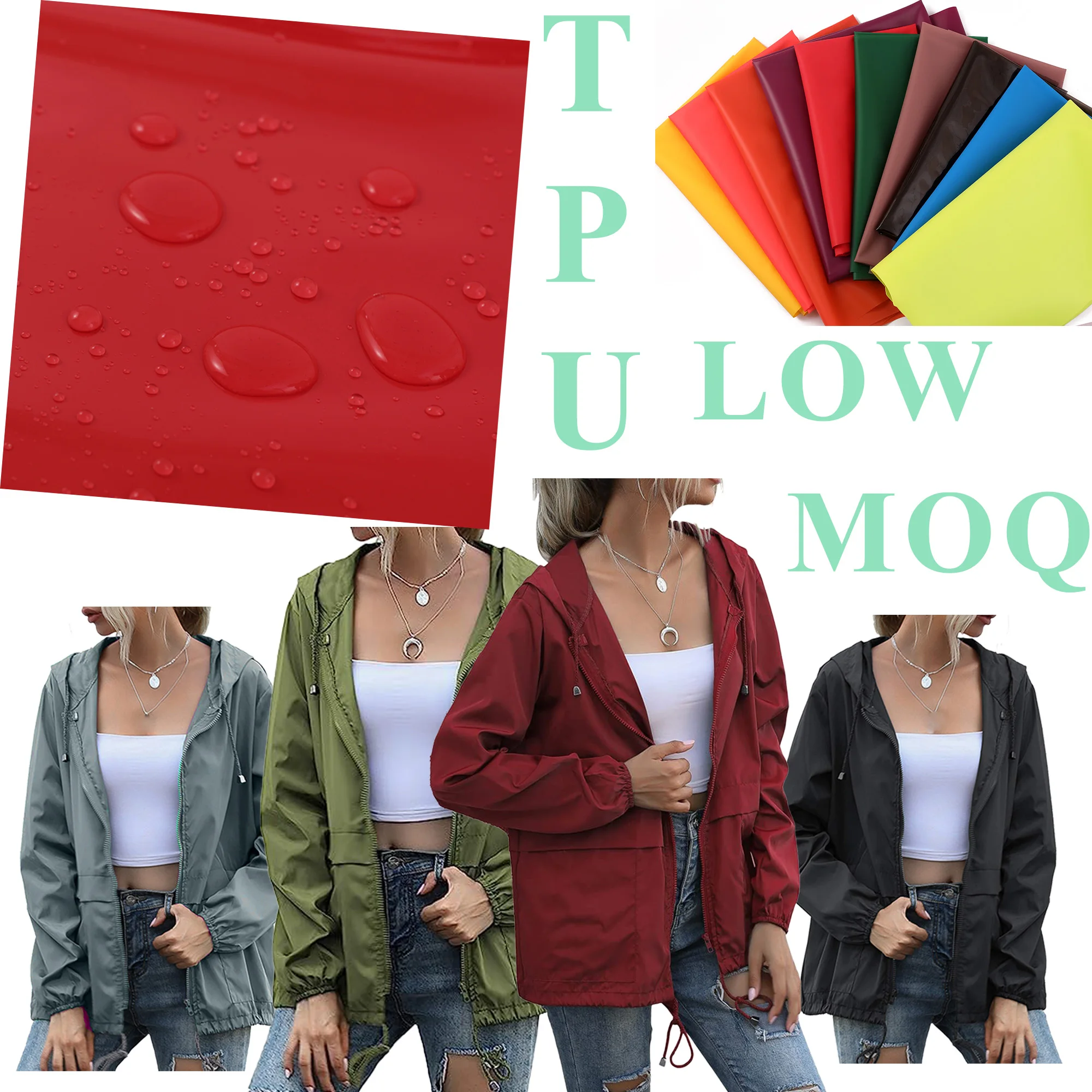 HUANLONG TPU Film Wholesale Customizable Thermoplastic Elastomer Material Fabric TPU Soft TPU Film For Raincoat