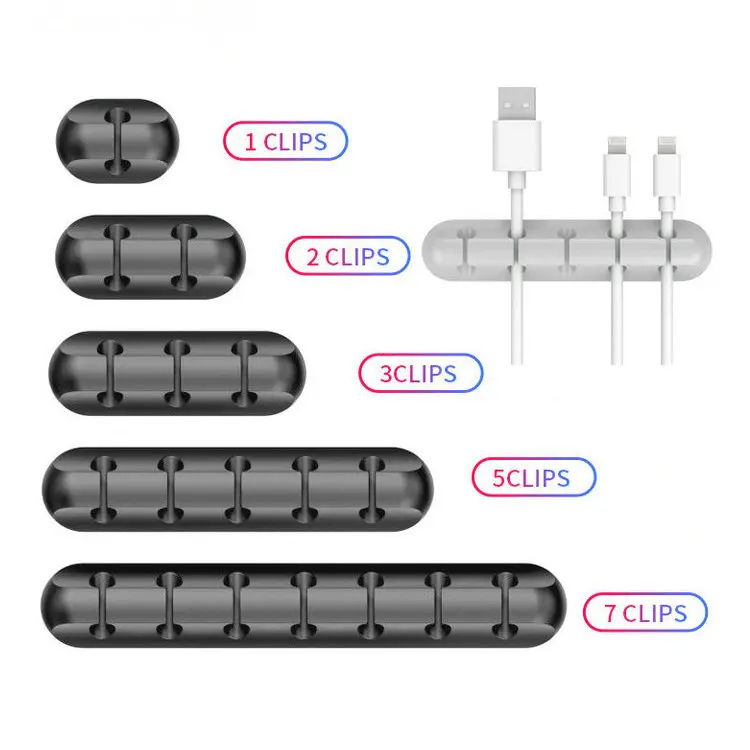 2021 новые настольные зажимы для кабеля наушников 1/2/3/5/7 силиконовая намотка органайзер