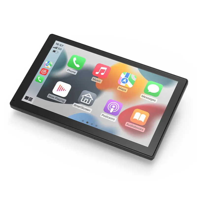 Portable 9-inch in car intelligent display supports wireless Carplay Android Auto dash cam global navigation system touch screen