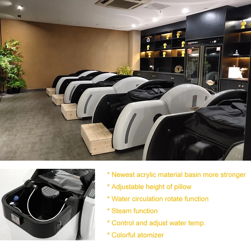 Factory Direct Supply Shampoo Rain Drop Tables Beds Metal Spa Capsule Massage Water Dry Bed