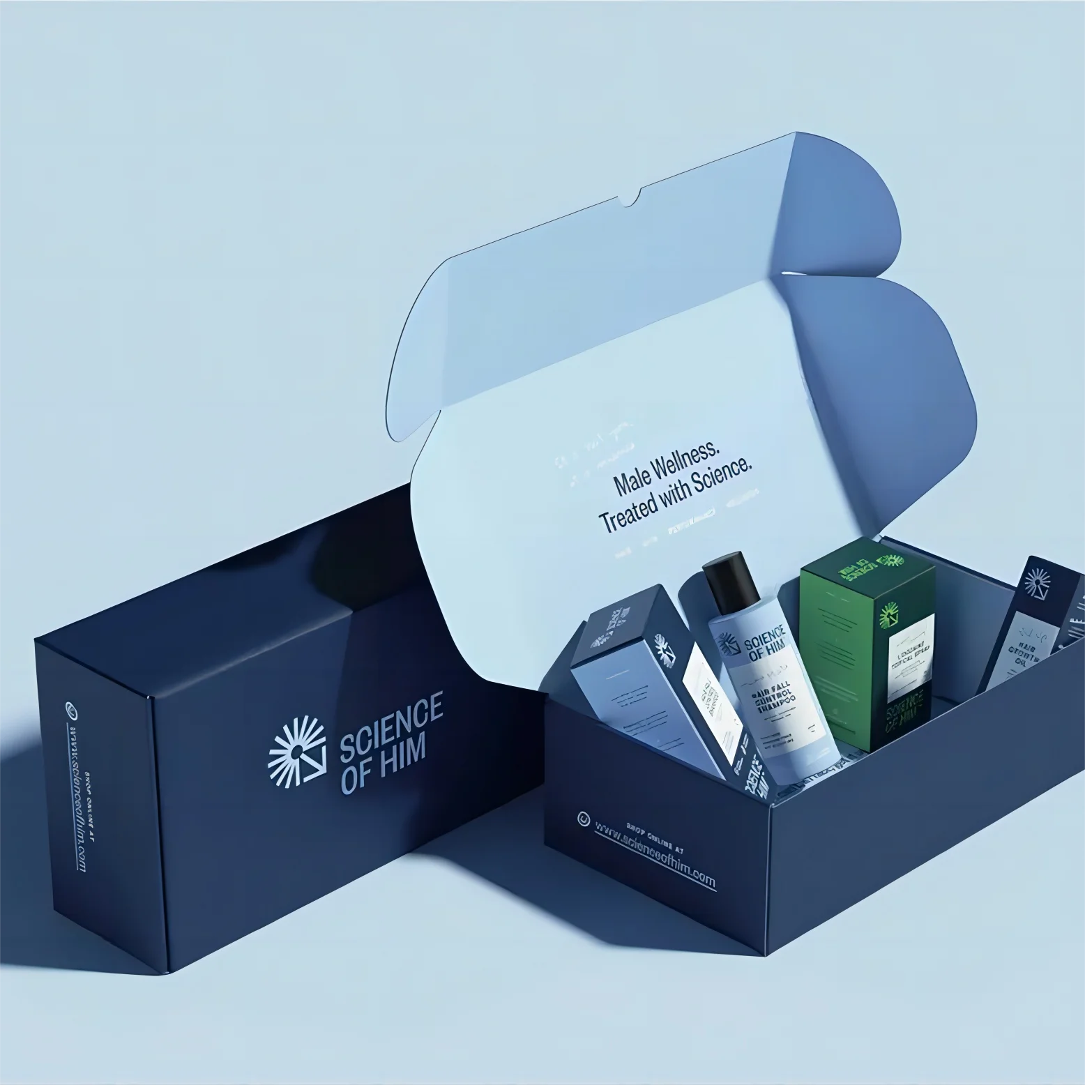 Customized Brand Fragrance Bottle Mockup Paper Boxes Perfume Packaging Gift Rigid Boxes For Sample Perfume Sets