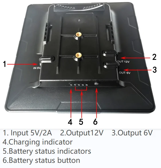 Solar Panel  With Lithium Battery 10000mAh for Trail camera  Output 6V 12V 5W  Solar Panel Charger