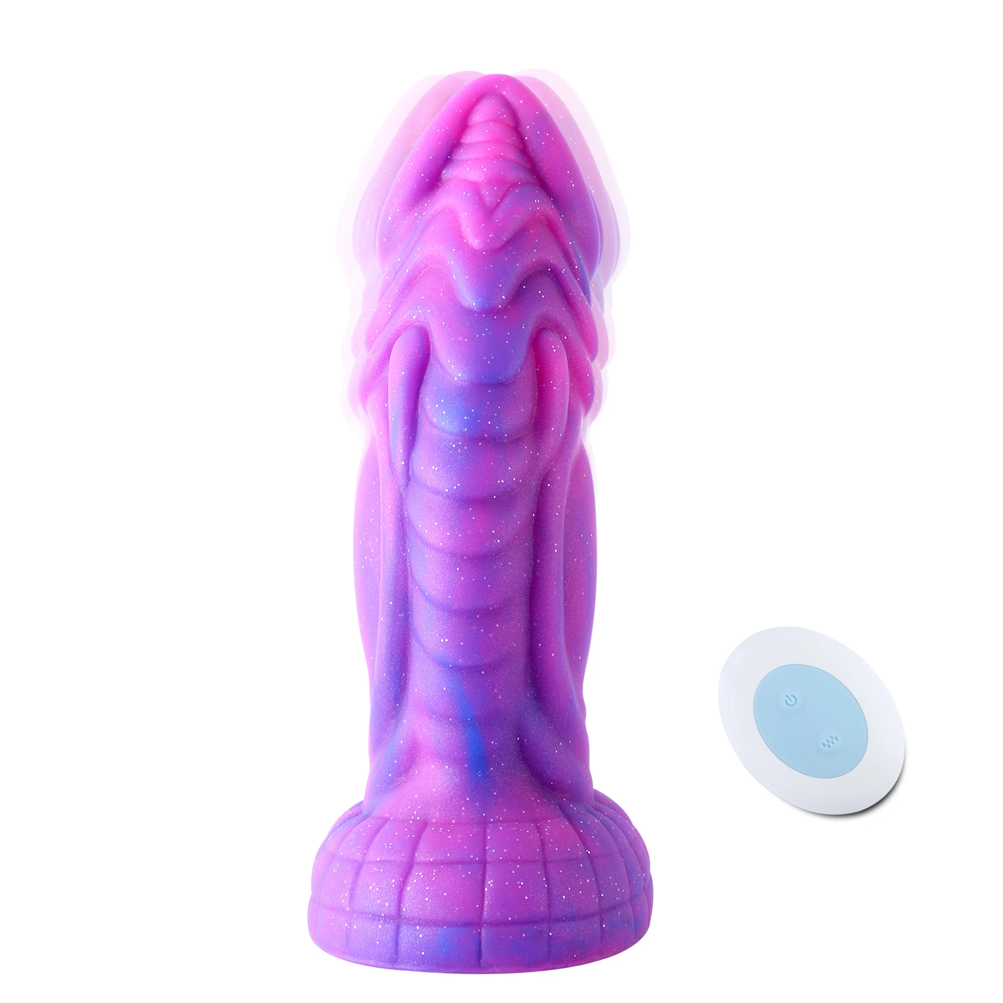 Drop Shipping Hismith 8' Vibrating Dildo with 3 Speeds 4 Modes KlicLok System Slightly Curved Silicone Dong for Fantasy Users