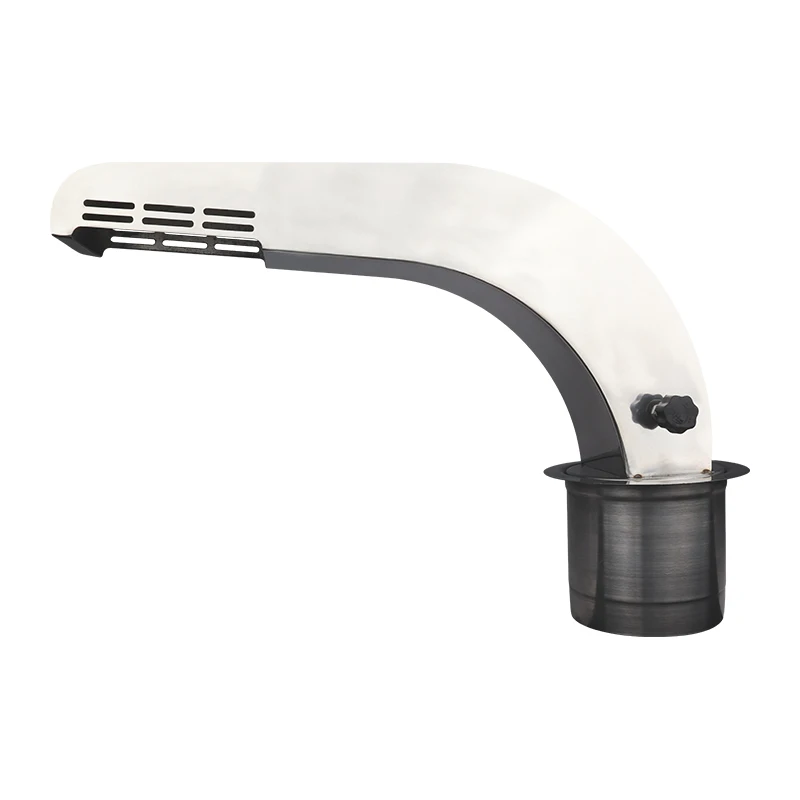 PINNOVO Commercial Indoor Korean Bbq Grill Tube Pipe burner for Charcoal Smokeless Grills for Restaurant Table Top Exhaust Pipes