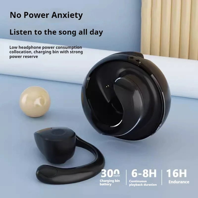 Open Ear Bluetooth V5.3 Wireless Sport Headset Stereo TWS Earphone with Digital Display Battery Indicator