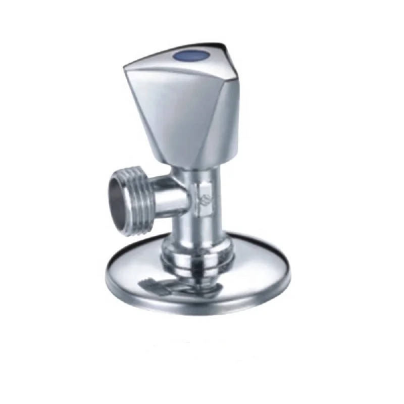 Two way chrome plated brass water angle valve with decorative cover